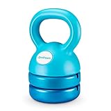 Jpodream Kettlebell, Adjustable Kettlebell Weights 5lbs, 8lbs, 9lbs, 12lbs, Great for Home or Gym Full-Body Workout and Strength Training - Teal