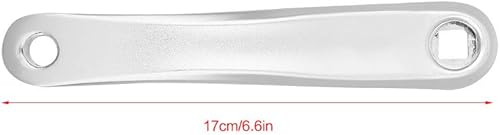 Miniatura 8 de Bnineteenteam Brazo de manivela de bicicleta Brazo de manivela de cadena única izquierda de aleación de aluminio para accesorio de reemplazo de