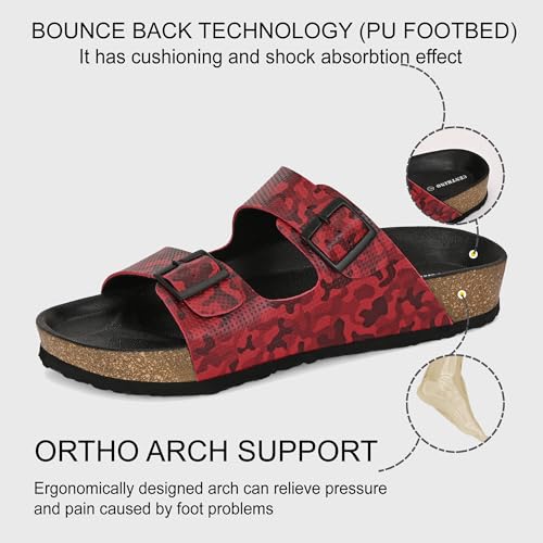 Image of Centrino Men's Berkin-Style Slip-On Sandals | Open Toe Design | Soft PU Footbed | Lightweight & Comfortable | Arch Support | On-Grip Sole | Casual Outdoor Wear (9213)