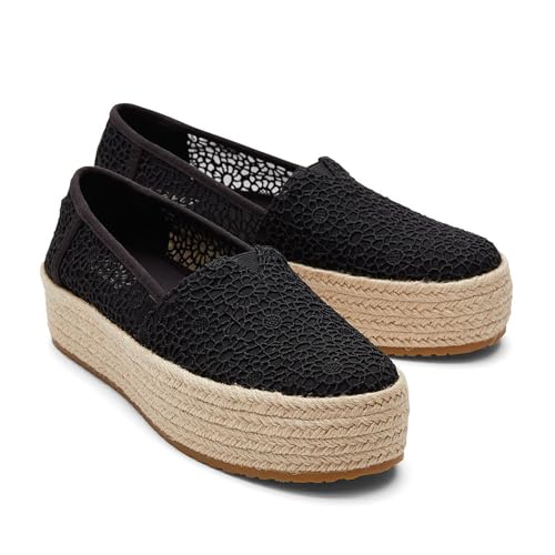 Image of TOMS Women's Valencia Denim Plaform Espadrille Flat Platform