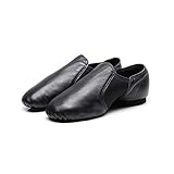 ZED- Jazzschuhe Damen Tanzschuhe aus Weichem Leder Dance Schuhe mit Jazz Schuhe zum hineinschlüpfen für Kinder Erwachsener