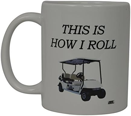 Best Funny Golf Coffee Mug This is How I Roll Golf Cart Novelty Cup Joke Great Gag Gift Idea For Office Work Adult Humor Employee Boss Golfers