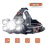 [Faro recargable Led] Este cabeza recargable viene con dos baterías recargables de larga duración, que protegen el medio ambiente y ahorran dinero. También se puede cargar con el cargador de pared / el USB / cargador de automóvil