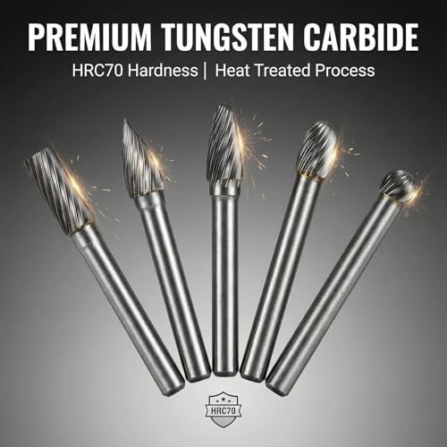 Set de 5 fresas de carburo de tungsteno para grabado miniatura 4