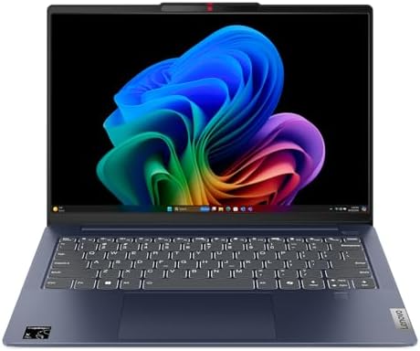 Lenovo IdeaPad Slim 5 14Q8X9 Copilot+ PC Snapdragon X1P-42-100 Computer Portable 35.6 cm [14] WUXGA 16 GB LPDDR5x-SDRAM 512 GB SSD Wi-Fi 7 [802.11be] Windows 11 Home Inglese UK Blu (Lenovo) - Versi. o