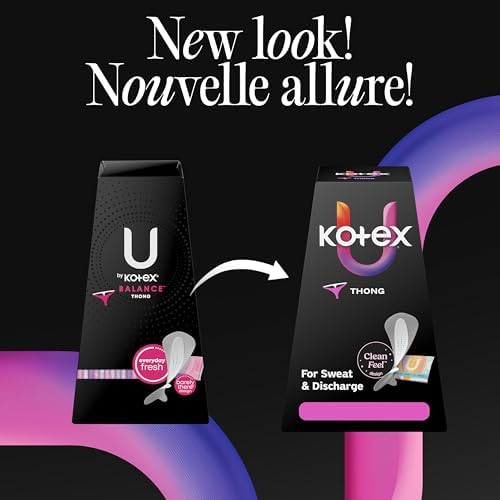 Kotex Daily Thong Liners, Wrapped, Light Absorbency, Regular Length 120 Count (Packaging May Vary) - 1