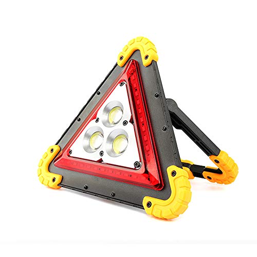 Preisvergleich Produktbild AOKARLIA Tragbar COB LED Baustrahler Arbeitsleuchte Dreieck Multifunktion Notfall warnleuchten, Taschenlampe beim USB-Laden für draussen, Camping, Wandern, Garage, Autoreparatur,3.7W