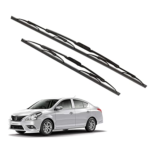 Image of Kylo Windshield Wiper for Sunny /Conventional and Traditional Metal Type Windshield Water Repellency Scratch Proof Metal Wiper Blades Suitable for Sunny (Driver Side - 21 inch, Passenger Side - 14 inch)