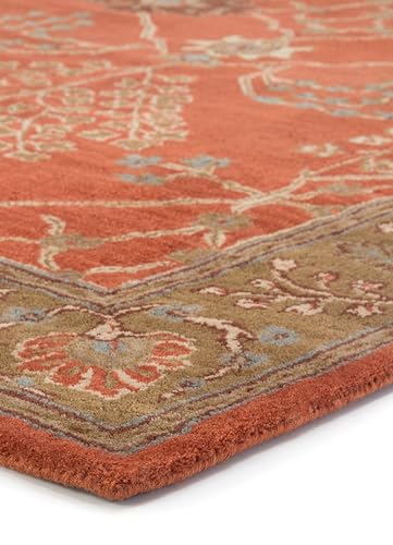Image of 5x8 Ft Wool Floor Rug - Premium Handcrafted Woolen Tufted Carpet for Home & Office Use