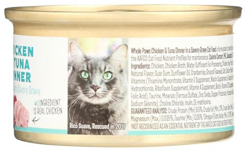 Image of Whole Paws Chicken and Tuna Recipe Cat Food, 3 oz