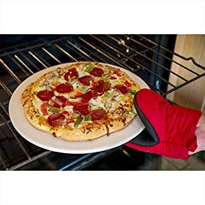 HARI Cordierite Pizza Stone with Stand (13 inch) | Round Oven, Grill & BBQ Baking Stone | Thermal Shock-Resistant, Even Heat, Durable, Safe & Compact for Easy Storage 4