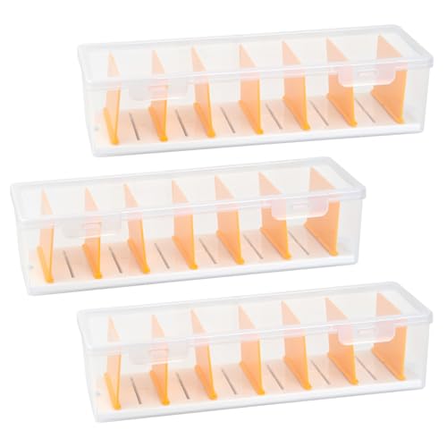 Mapille Caja Organizadora Cables, 3 Piezas Organizador de Cables Transparente, Caja de Almacenamiento Cables con 7 Compartimentos, Caja de Gestión de Cables para Oficina,Casa