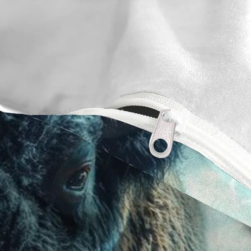 Housse de couette vache imprimé 3D haute définition microfibre 200x200 - 5