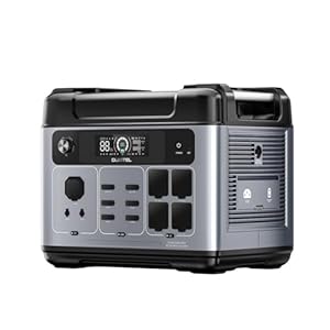 OUKITEL P2001 Plus Powerstation, 2048Wh Solargenerator mit LiFePO4 Akku, 13 Steckdosen, 2400W Notstromaggregat mit, 1800W Superschnelles Laden für Wohnung Reise Camping