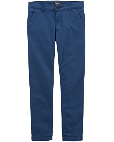 OshKosh B'Gosh boys Slim Stretch Twill Casual Pants, Blue, 6 US
