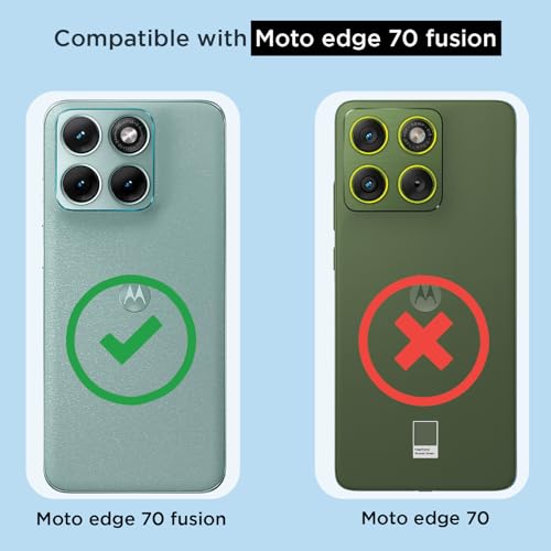 Image of Amazon Basics Back Cover for Motorola Moto Edge 70 Fusion 5G Mag-Safe Shockproof PC + TPU Protective Case Magnetic Support Bumper Case (Transparent Mag-Safe)