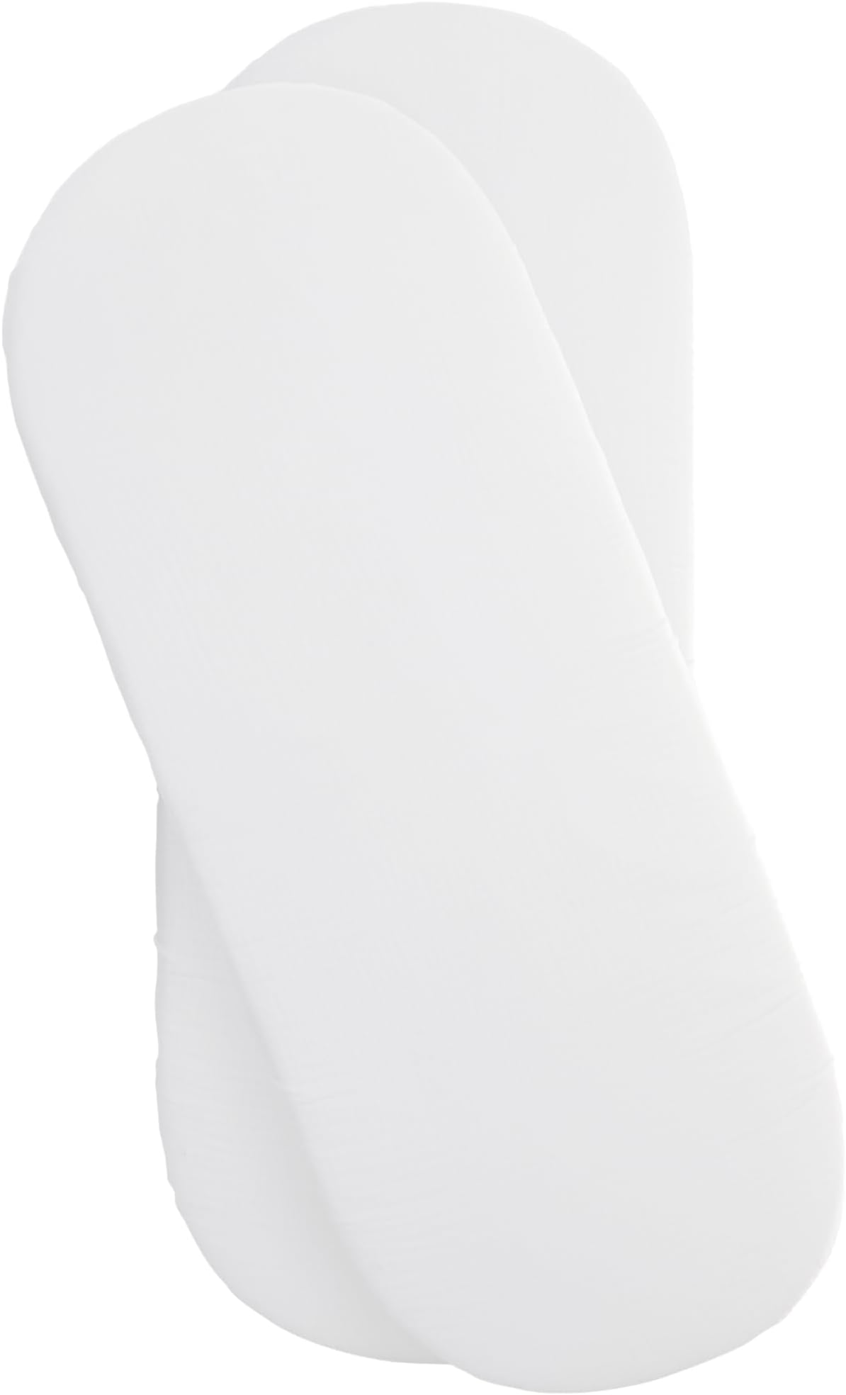 Baby - 2 Pack Fitted Moses Basket Sheets - White - Clair de Lune