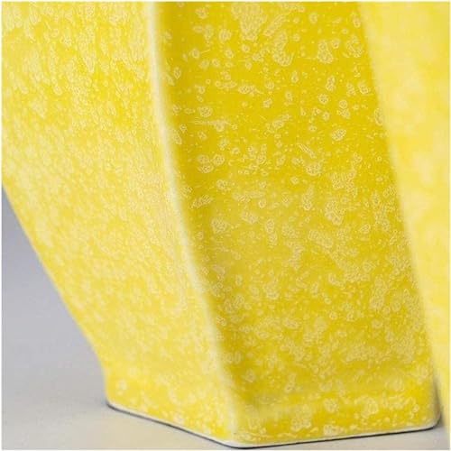 Vase céramique jaune grenade moderne, objet de décoration haut de gamme - 4