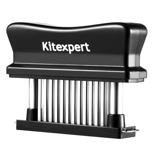 Kitexpert Meat Tenderizer 36 Ultra Sharp Blades Meat Tenderizer Tool with Stainless Steel Needle, Detachable Base for Easy Cleaning, Heavy Duty Tenderizer for Chicken, Steak