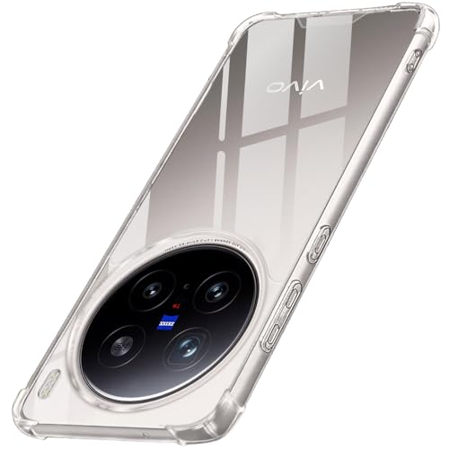 TheGiftKart Crystal Clear Back Cover Case for ‎Vivo X200 Pro 5G | 360 Degree Protection | Shock Proof Design | Transparent Back Cover Case for ‎Vivo X200 Pro 5G (PC & TPU, Transparent Bumper)