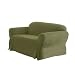 Green Living Group Chezmoi Collection Soft Micro Suede Light Moss Couch/Sofa Cover Slipcover with Elastic Band Under Seat Cushion, Green (Color May Vary)