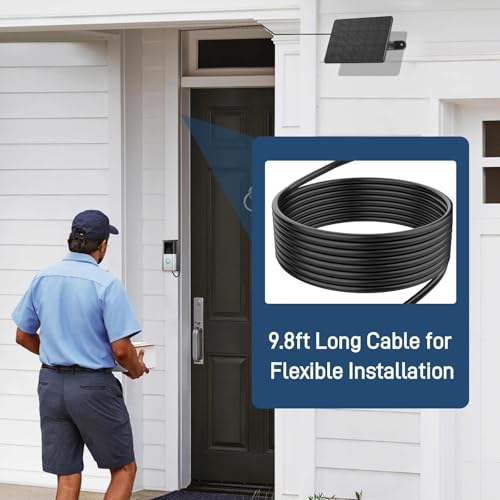 Soporte de timbre con cargador solar USB-C para evitar descargas de batería 8