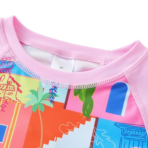Image of UMELOK Toddler and Little Girls Rash Guard Sets with Bikini Bottoms Swimwear