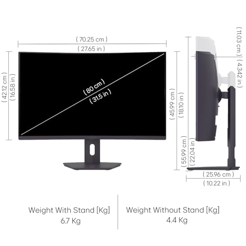 Image of LG 32G600A 80cm (32 Inch) Ultragear Curved QHD (2560x1440) Gaming Monitor, 180Hz, 1ms(GtG), 3-Side Virtually Borderless, Anti-Glare, AMD FreeSync, DP, HDMI X 2, Tilt /Height /Swivel Adjustable (Black)