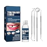 Tooth Repair Kit, Moldable Tooth Filling Repair Kit with 4 Dental Tool, Dental Care Kit Fixing The Missing and Broken Replacements, DIY Natural Filling Fake Teeth 2025