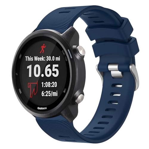 Image of Tobfit 20mm Straps Compatible with Garmin Forerunner 165 /165 Music, Forerunner 55 /158,245 /245 Music, 645 /645 Music Band for Women Men, Silicone Strap for Garmin Watch