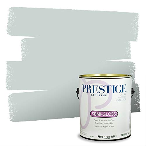 PRESTIGE Paints Interior Paint and Primer In One, 1-Gallon, Semi-Gloss, Comparable Match of Benjamin Moore* Pale Smoke*