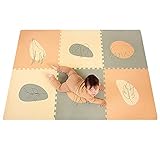 EXTRA GROßE BABY SPIELMATTE besteht aus 6 Schaumstoffquadraten 60 x 60 cm – viermal so groß wie herkömmliche Platten. 10 Kanten vervollständigen das Set. Perfekt zum Krabbeln, Spielen, Yoga zu Hause, für Fitness oder für den Außenbereich.