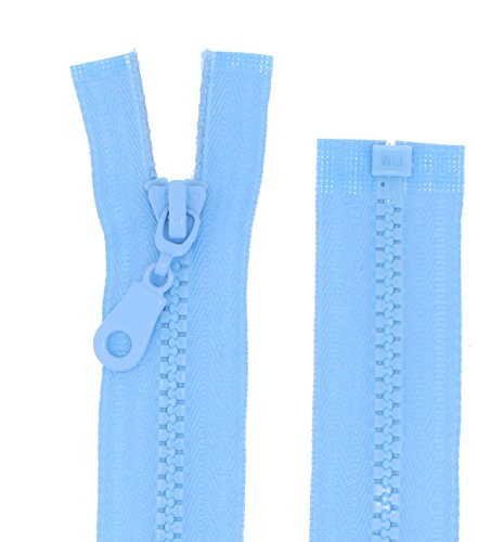MebuZip 8 Cerniere Lampo Divisibili In Plastica #5, 40 Cm, Per Cappotti E Giacche, 8 Colori Assortiti - 5