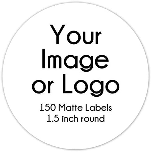 Small Custom Logo Stickers, Round Business Labels, Upload Your Logo, 1.5 inch Round (150)