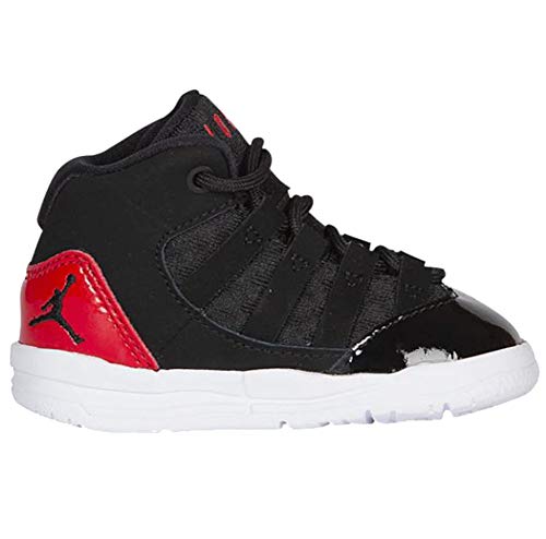 Image of Nike Unisex Kid's Jordan Max Aura (Td) Shoes, Black Gym Red White, 5.5 UK Child
