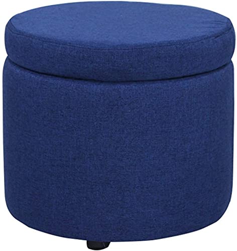 Tabouret de vanité et repose-pieds rond pour salon et dortoir - 2