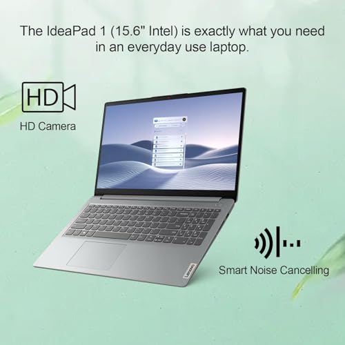 Image of Lenovo Laptop for Business and Student with Lifetime Office 365, IdeaPad 15.6 inch FHD, 4GB DDR4 RAM, 256GB PCIe SSD, Intel Dual-Core, WiFi 6, Bluetooth 5.2, USB-C, WiFi 6, Windows 11, Gray
