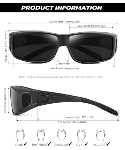 Image of Night Vision Glasses, Fit Over Glasses Mens Womens, Wrap Around Anti Glare HD Night Vision Lens for Night Driving