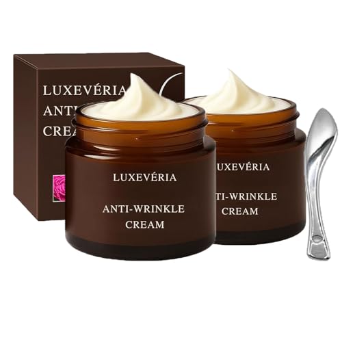 Crema antiarrugas con retinol Luxevéria, crema antiarrugas LUXEVÉRIA, crema hidratante facial reafirmante y lifting: reduce las líneas de expresión y restaura la elasticidad. (2 pcs)