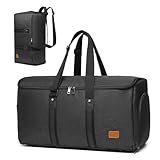 seyfocnia Convertible Garment Bag for Travel, Carry On Garment Bag Backpack for Men Women, 3 in 1 Hanging Suitcase Suit Business Travel Bag, Black