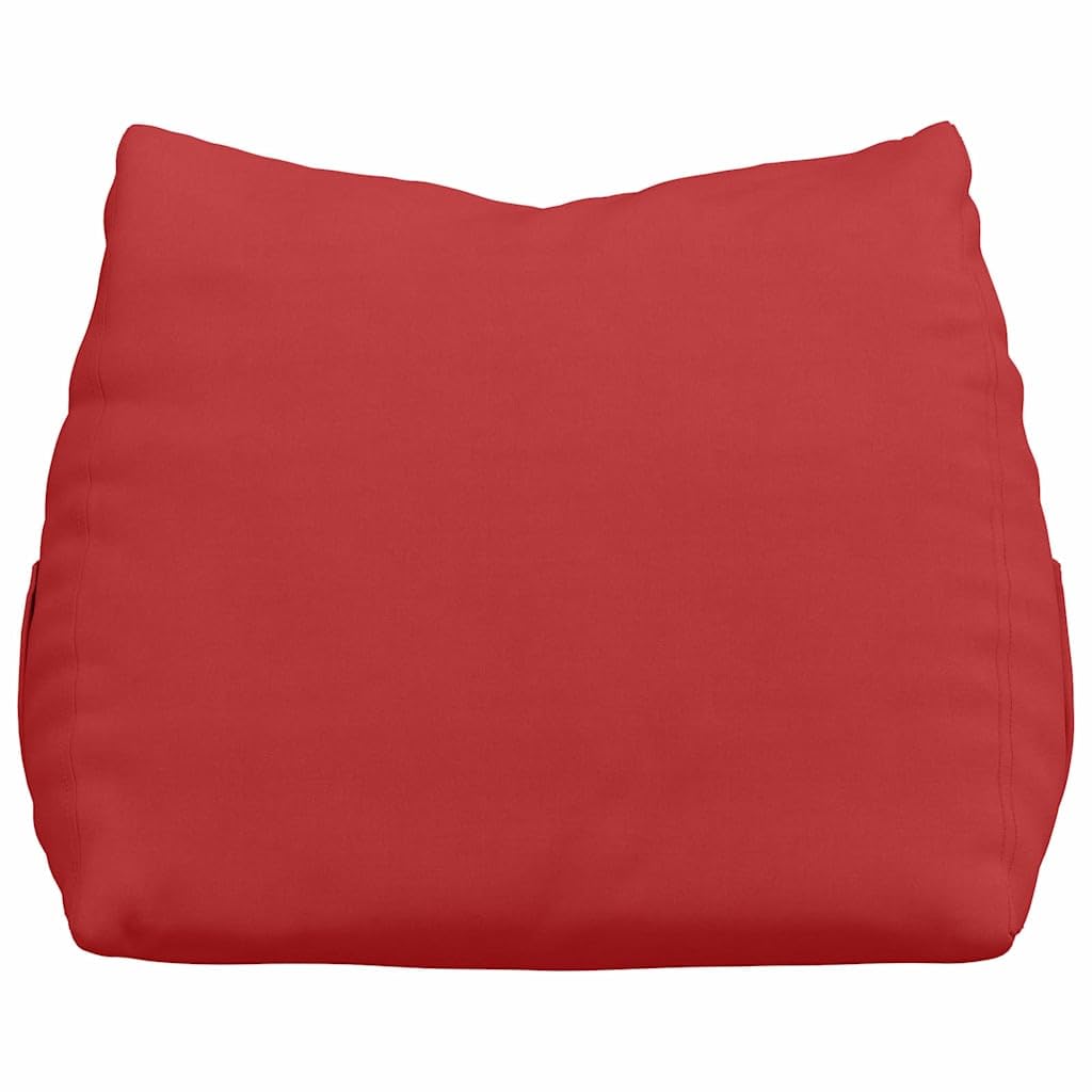 Cuscino per schienale rosso, 60 x 20 x 50 cm, comodo cuscino di supporto in tessuto liscio per divano e letto, comodo cuscino decorativo con rivestimento sfoderabile e morbida imbottitura in