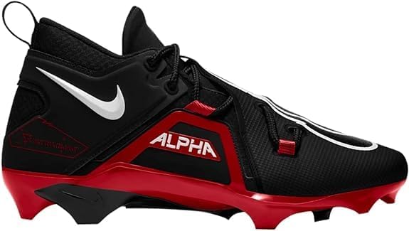 Nike Alpha Menace Pro 3 Men's Football Cleats Black/University Red/White (us_Footwear_Size_System, Adult, Men, Numeric, Medium, Numeric_9_Point_5), 9.5