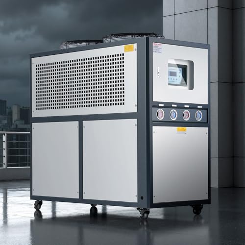 Image of VEVOR Air-Cooled Water Chiller, 12.3 HP, Industrial Water Chiller with 30,240 Kcal /h Cooling Capacity, Dual Compressor, 37 Gal Large Tank, LED Display, Cooler for Cooling Water, Not Air Conditioner