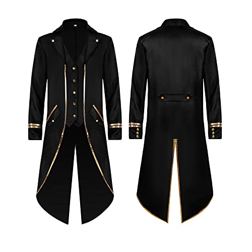 Chaqueta medieval steampunk hombre soluciona trajes de vampiro 4XL