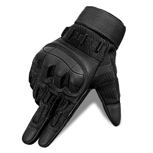 Viperade Mens Tactical Gloves Military Rubber Hard Knuckle Outdoor Glove | Heavy Duty Glove | Airsoft Glove | Best for Cycling Hiking Camping Powersports (M-1)