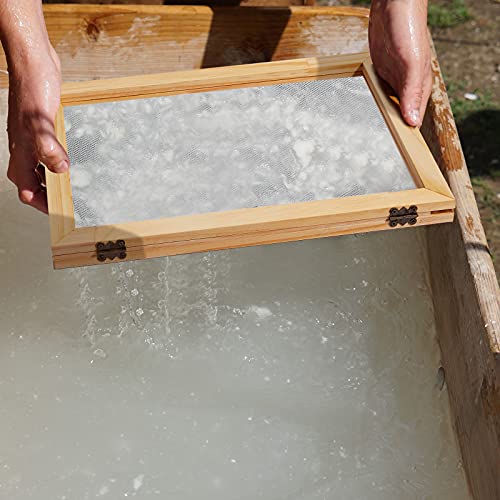 3 Pieces Paper Making Wooden Paper Making Mould Papermaking Screen Kit 3 Size Frame For Diy Paper Craft (5 X 7 Inches, 7.5 X 9.8 Inches, 9.8 X 13 Inches) #TOP6