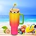 50 oz Stainless Steel Tumbler with Handle & Fruit Infuser & Carrier Bag,Insulated Tumbler with Lid & Straw,Travel Mug Cup Holder Friendly,Large Tumbler for Water, Iced Tea or Fruit,Gift for Men Women