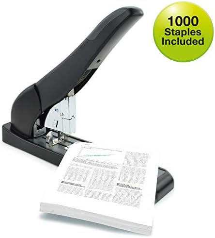 Rapesco 1551 ECO HD-210 Extra Heavy Duty Stapler with 1000 x 923/15 mm Staples, Black