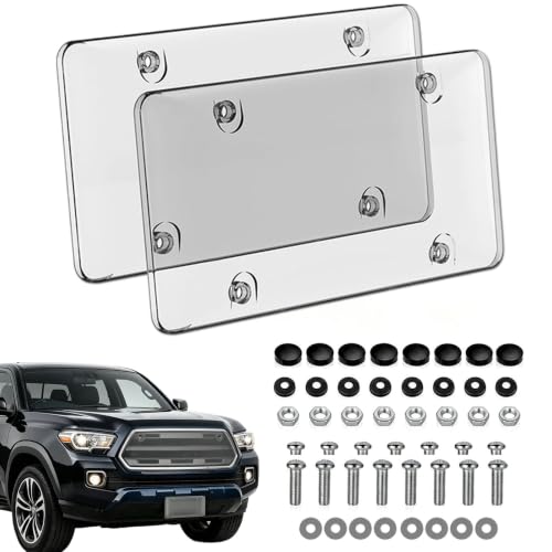 Anti Flock Camera Plate Covers, 2 Pack License Plate Protectors，White A