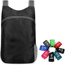 20L Lightweight Foldable Travel Backpack, Ultra-Thin Skin Packable Daypack, Portable Sports Backpack for Men Women BLACK